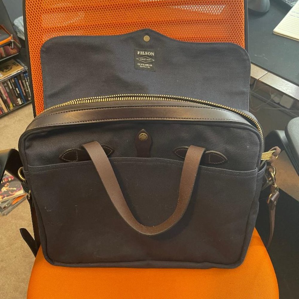 FILSON RUGGED TWILL ORIGINAL BRIEFCASE - NAVY